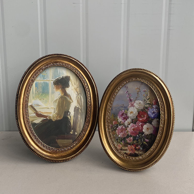 Resin Art Gallery - خمر الإغاثة الأوروبية الذهبي إطار الصورة