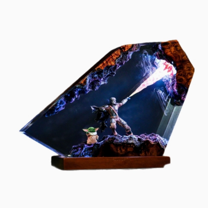 Resin Art Goku - مصباح فني من الراتنج على طراز