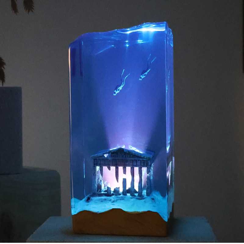 Resin Art With Wood - جديد: ديكورات منزلية فنية بحرية، حرف