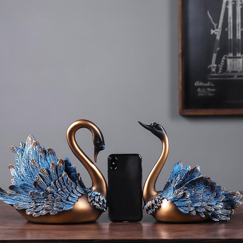 Resin Art For Wedding Gift - تمثال البجعة لديكور المنزل ، نحت