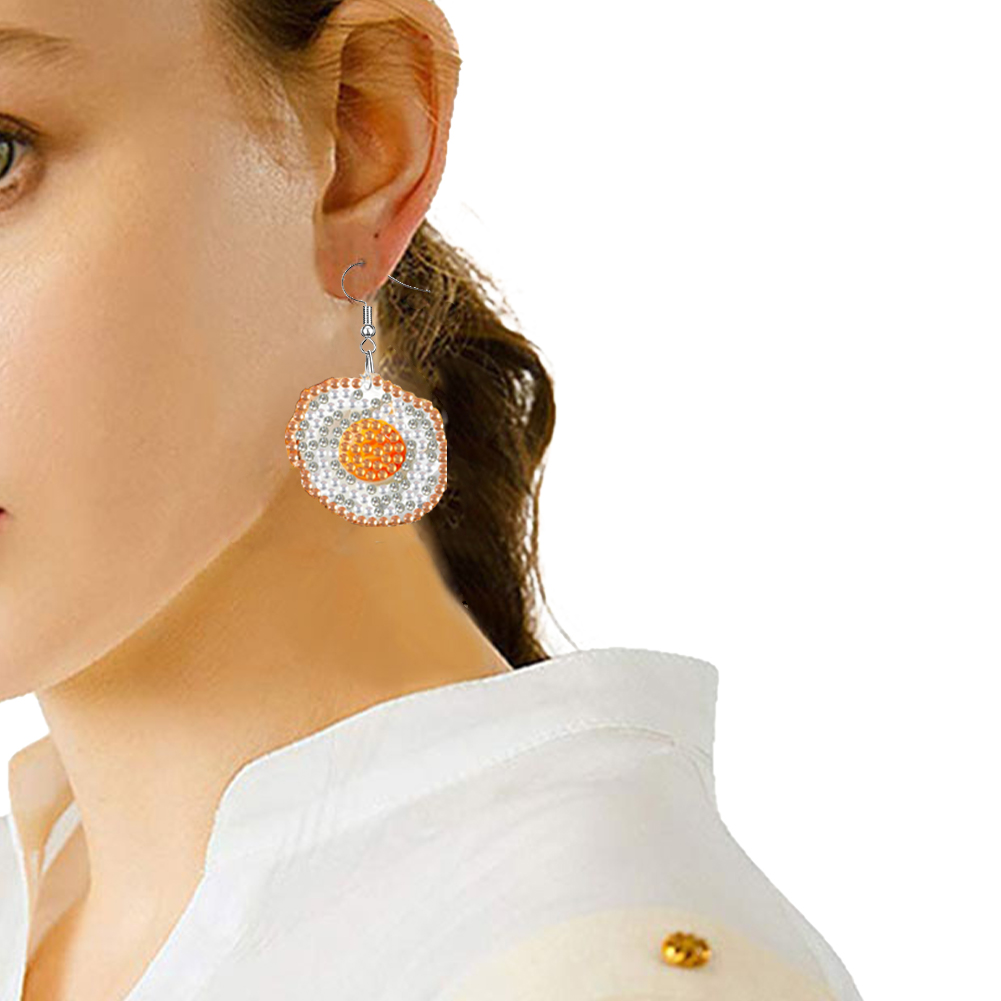 Resin Art Earrings Kit - 4 أزواج من الأقراط ذات الوجهين