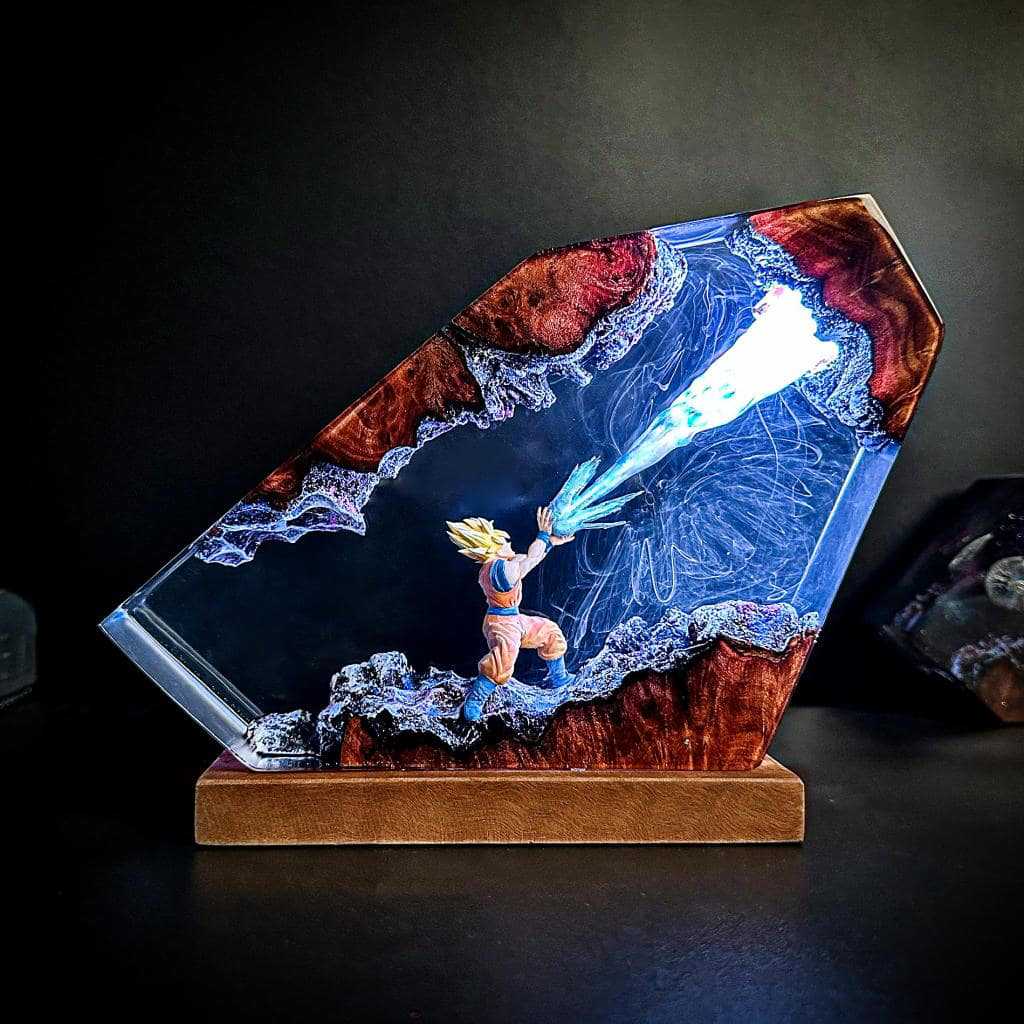 Resin Art Goku - 2026 جديد: تمثال فني لمشهد حركي