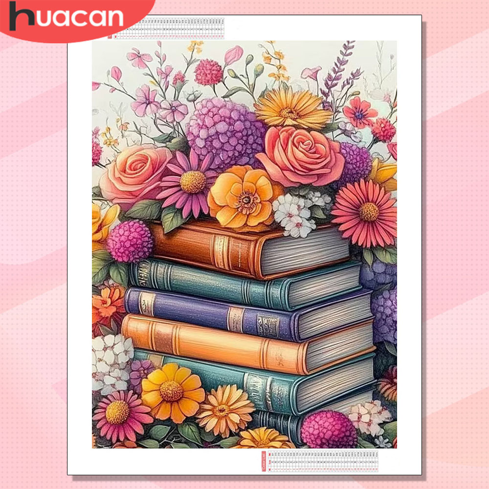 Resin Art Of Rose - HUACAN طقم فن الموزاييك الماسي 5D،