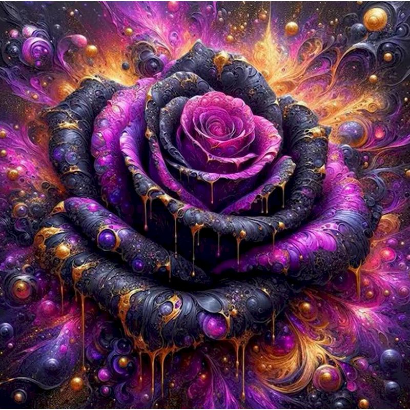 Resin Art Of Rose - GATYZTORY لوحة رسم ماسية ثلاثية الأبعاد