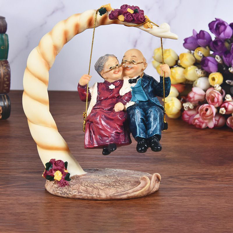 Resin Art For Wedding Gift - تماثيل راتين مسننين على أرجوحة صينية