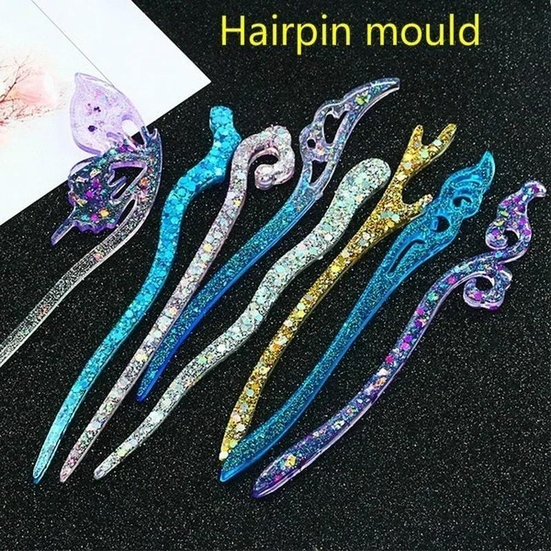 Resin Art Materials - جديد شفاف دبوس الشعر سيليكون قالب
