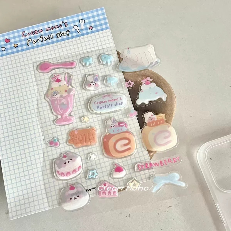 Resin Art Sticker - لطيف الكرتون سويتي القط هلام الإغاثة