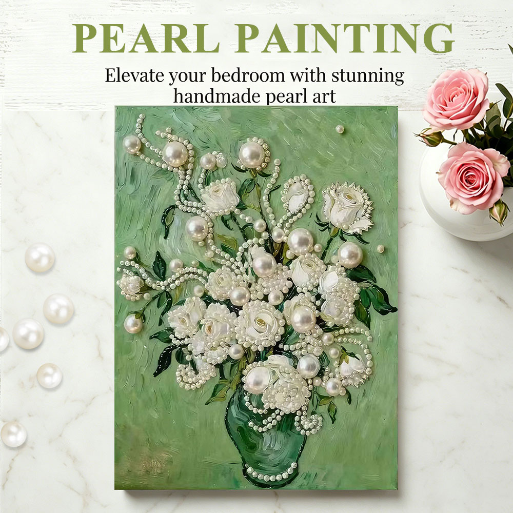 Resin Art Of Rose - مجموعة هواكان للرسم باللؤلؤ للكبار والمبتدئين،