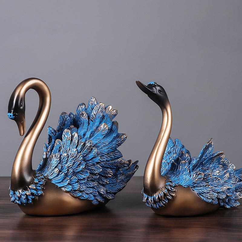 تمثال البجعة لديكور المنزل ، ن - مراجعة Resin Art For Wedding Gift وسعره
