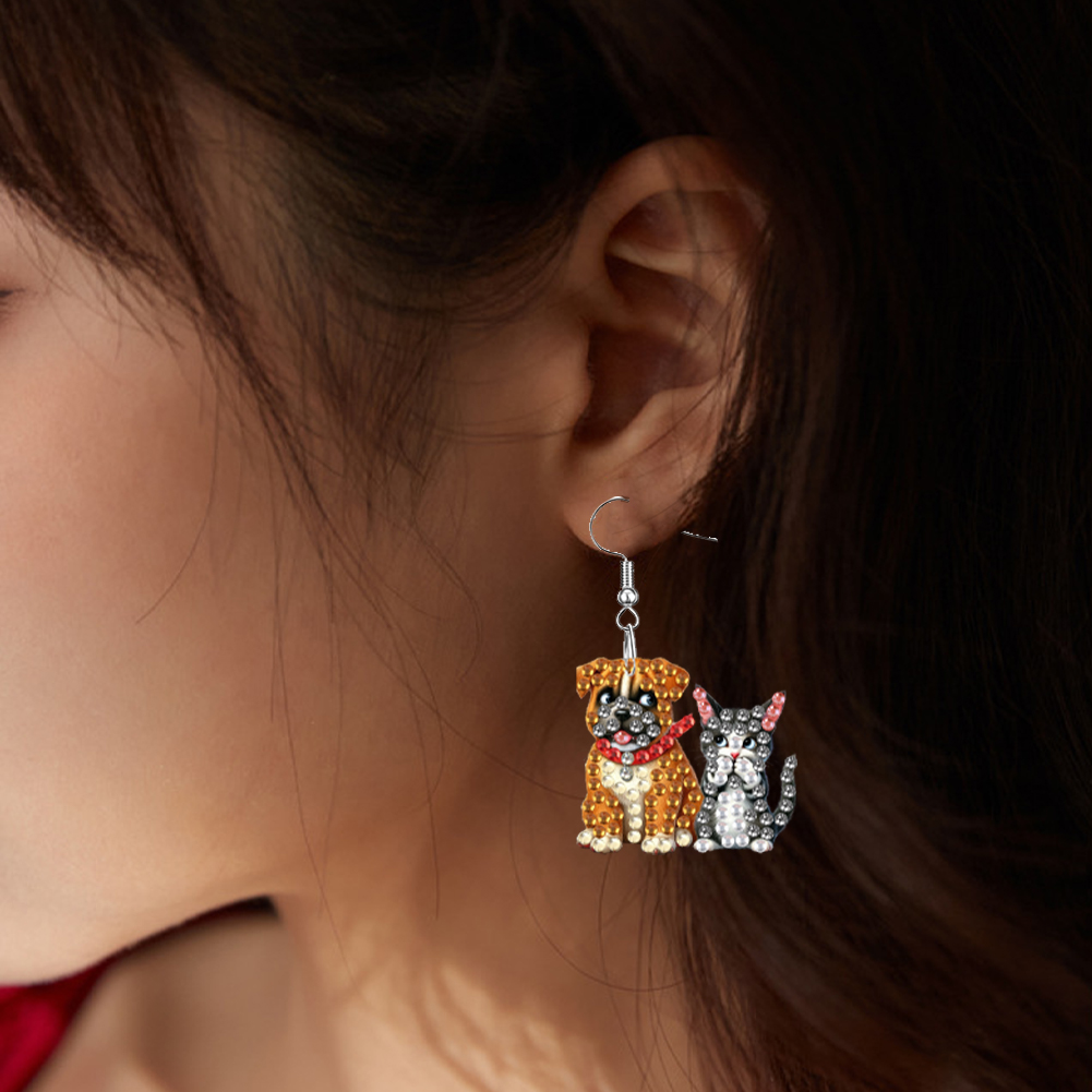 4 أزواج من الأقراط ذات الوجهين - مراجعة Resin Art Earrings Kit وسعره