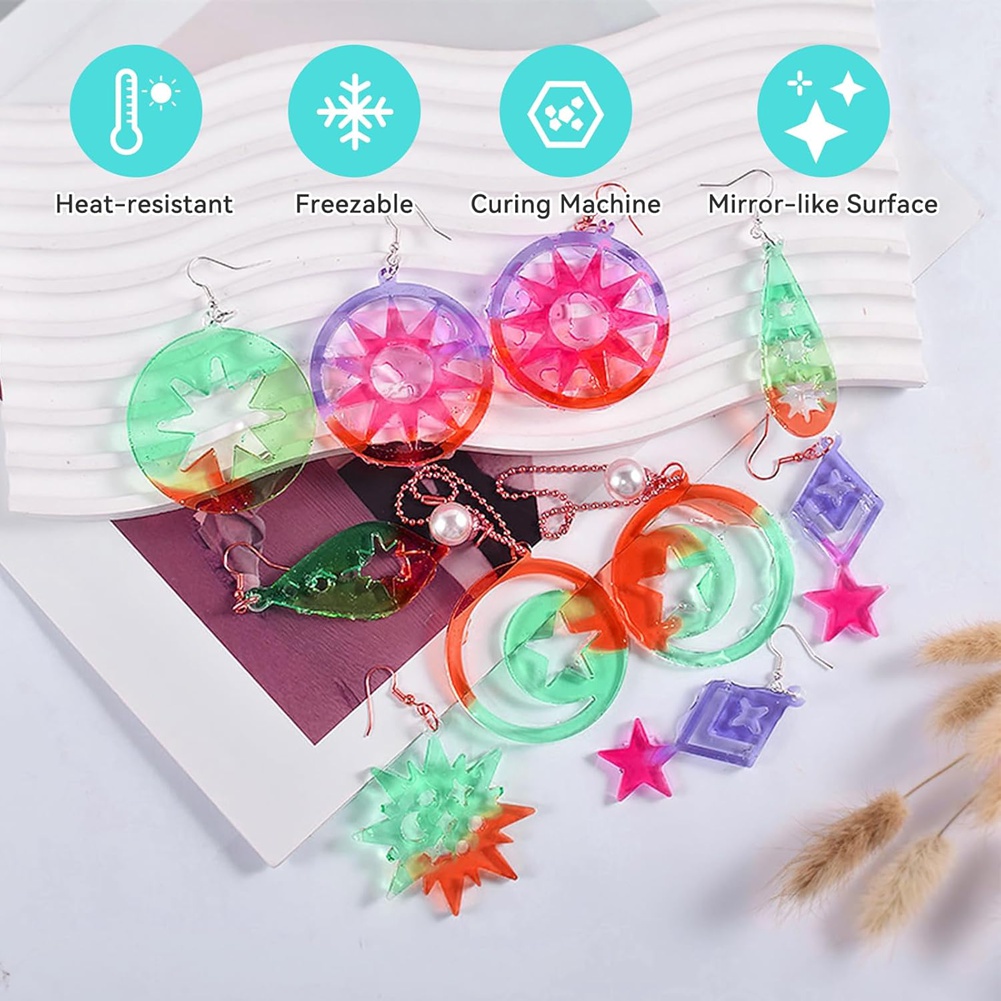 طقم قوالب أقراط من الراتنج A78 - مراجعة Resin Art Earrings Kit وسعره