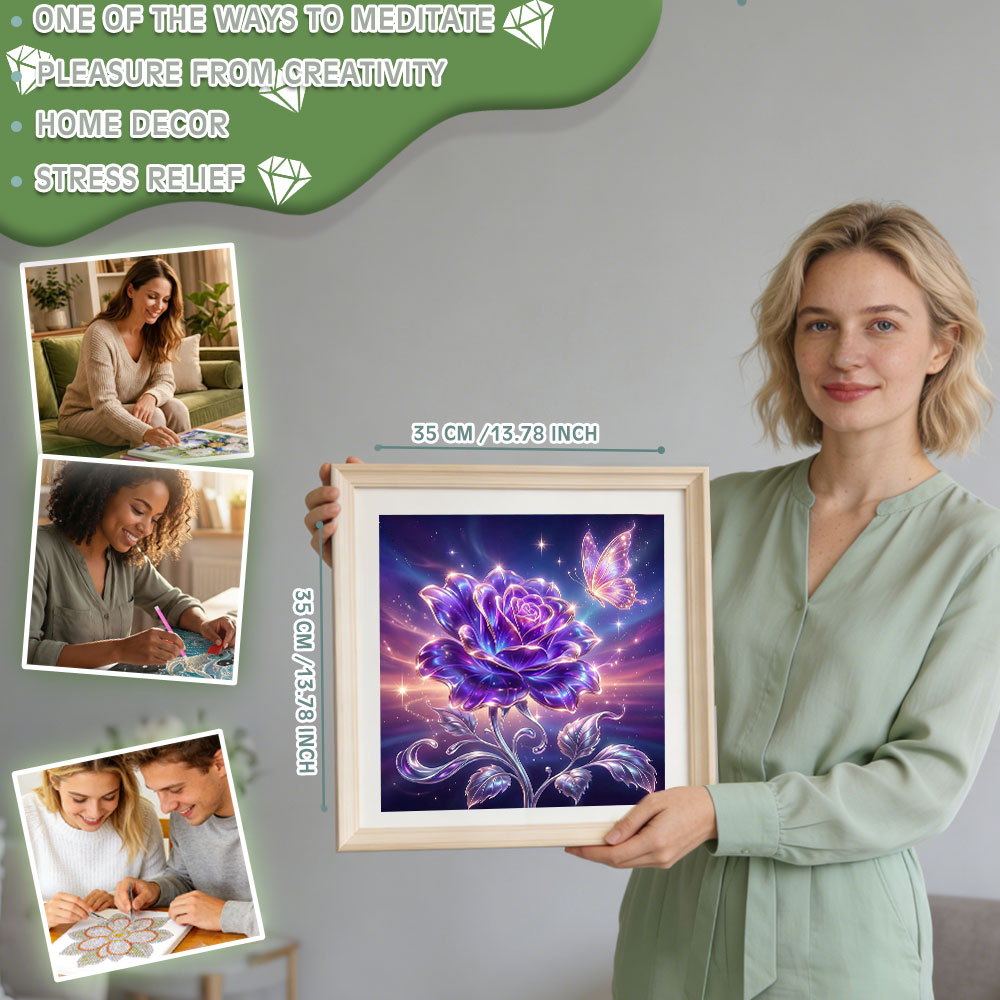 لوحات فنية مزخرفة بالألماس من  - مراجعة Resin Art Of Rose وسعره