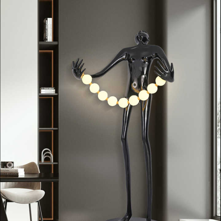 مصباح أرضي على شكل تمثال، مصبا - مراجعة Resin Art Gallery وسعره