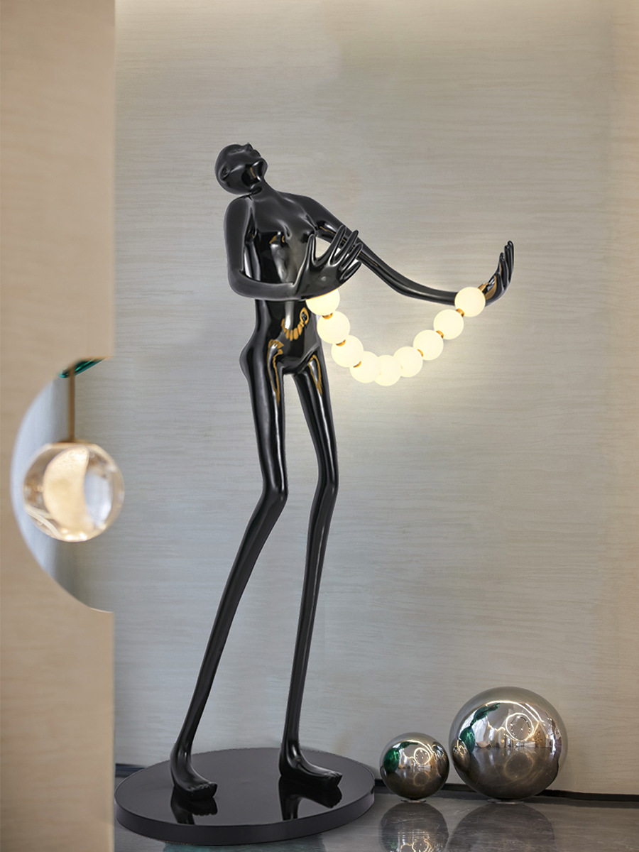 مصباح أرضي على شكل تمثال، مصبا - مراجعة Resin Art Gallery وسعره