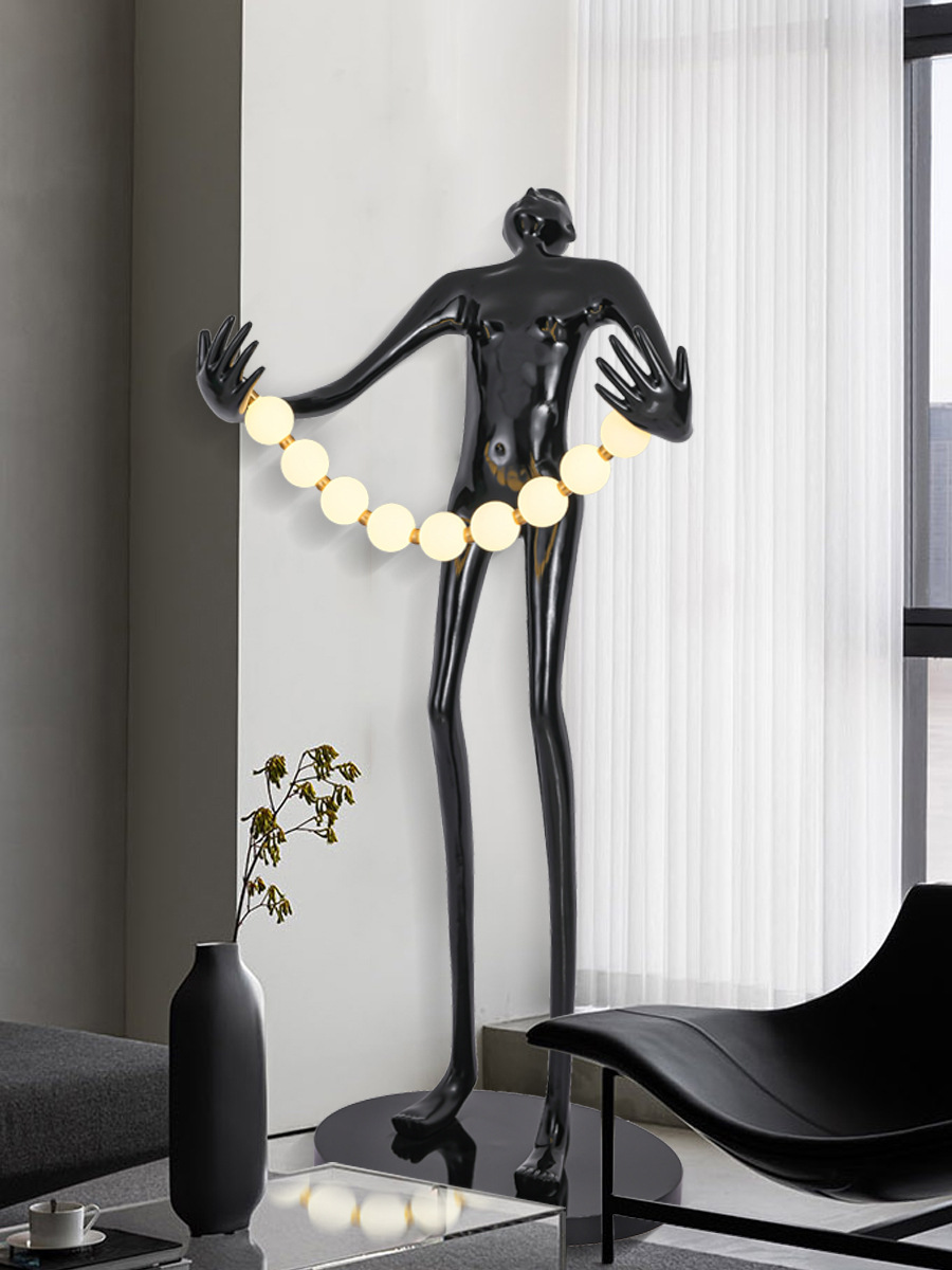 مصباح أرضي على شكل تمثال، مصبا - مراجعة Resin Art Gallery وسعره