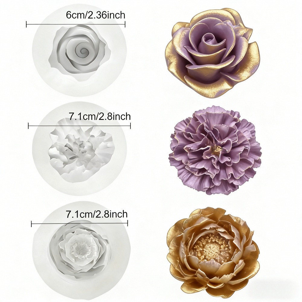 قوالب سيليكون من 3 قطع على شكل - مراجعة Resin Art For Wedding Gift وسعره