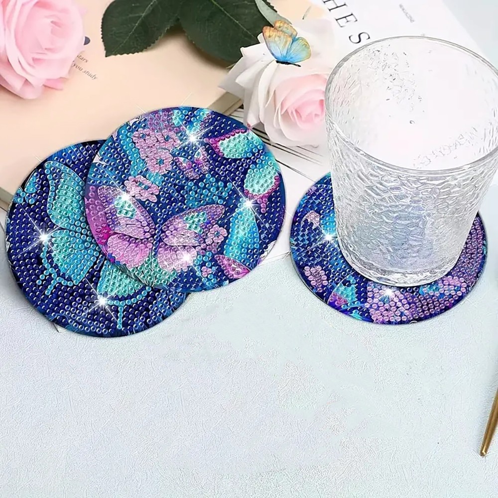 8 قطع من حاملات الأكواب المزين - مراجعة Resin Art For Beginners وسعره