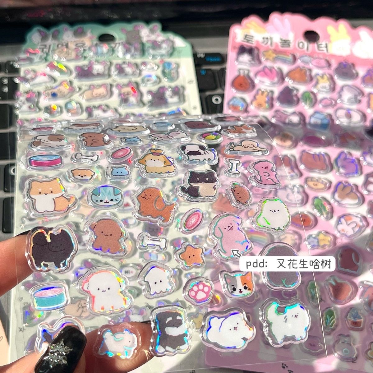 4 قطع ملصقات حيوانات لطيفة جدي - مراجعة Resin Art Sticker وسعره