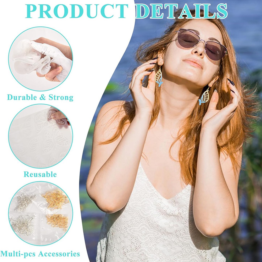 طقم قوالب أقراط من الراتنج A20 - مراجعة Resin Art Earrings Kit وسعره