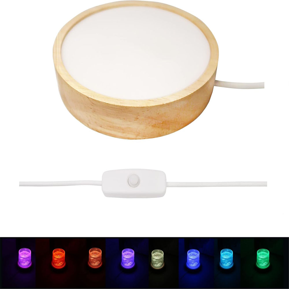 قاعدة إضاءة ليلية LED ثلاثية ا - مراجعة Resin Art With Wood وسعره
