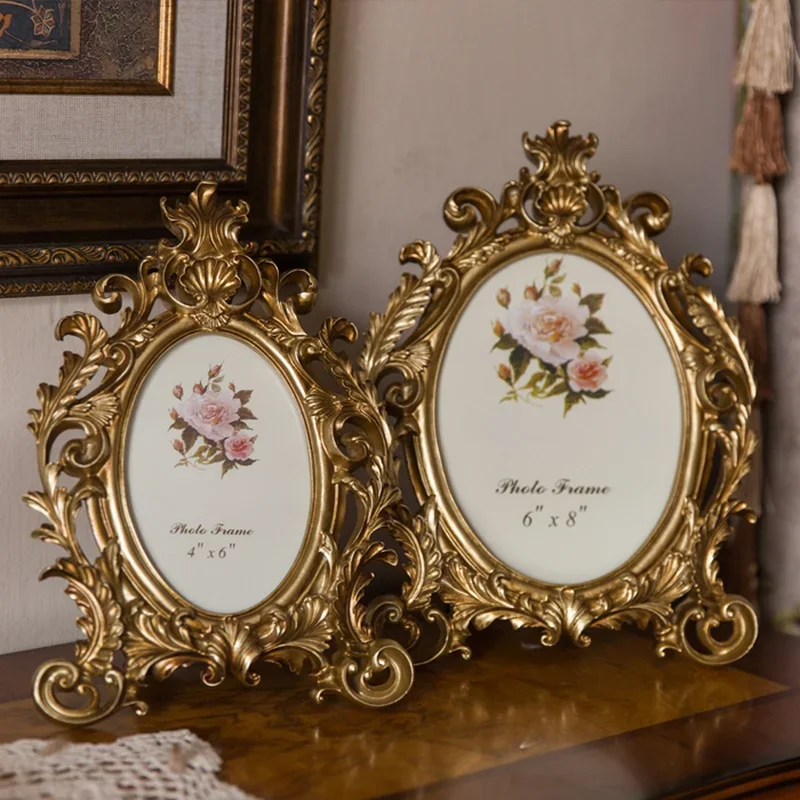إطار صور بيضاوي ذهبي عتيق من ا - مراجعة Resin Art For Wedding Gift وسعره