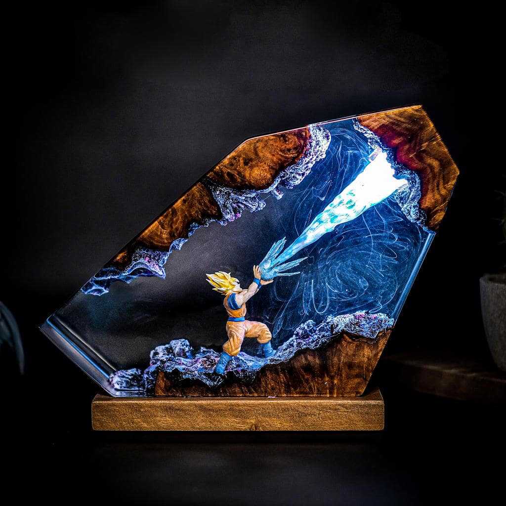 مصباح ليلي LED من الإيبوكسي بت - مراجعة Resin Art Goku وسعره