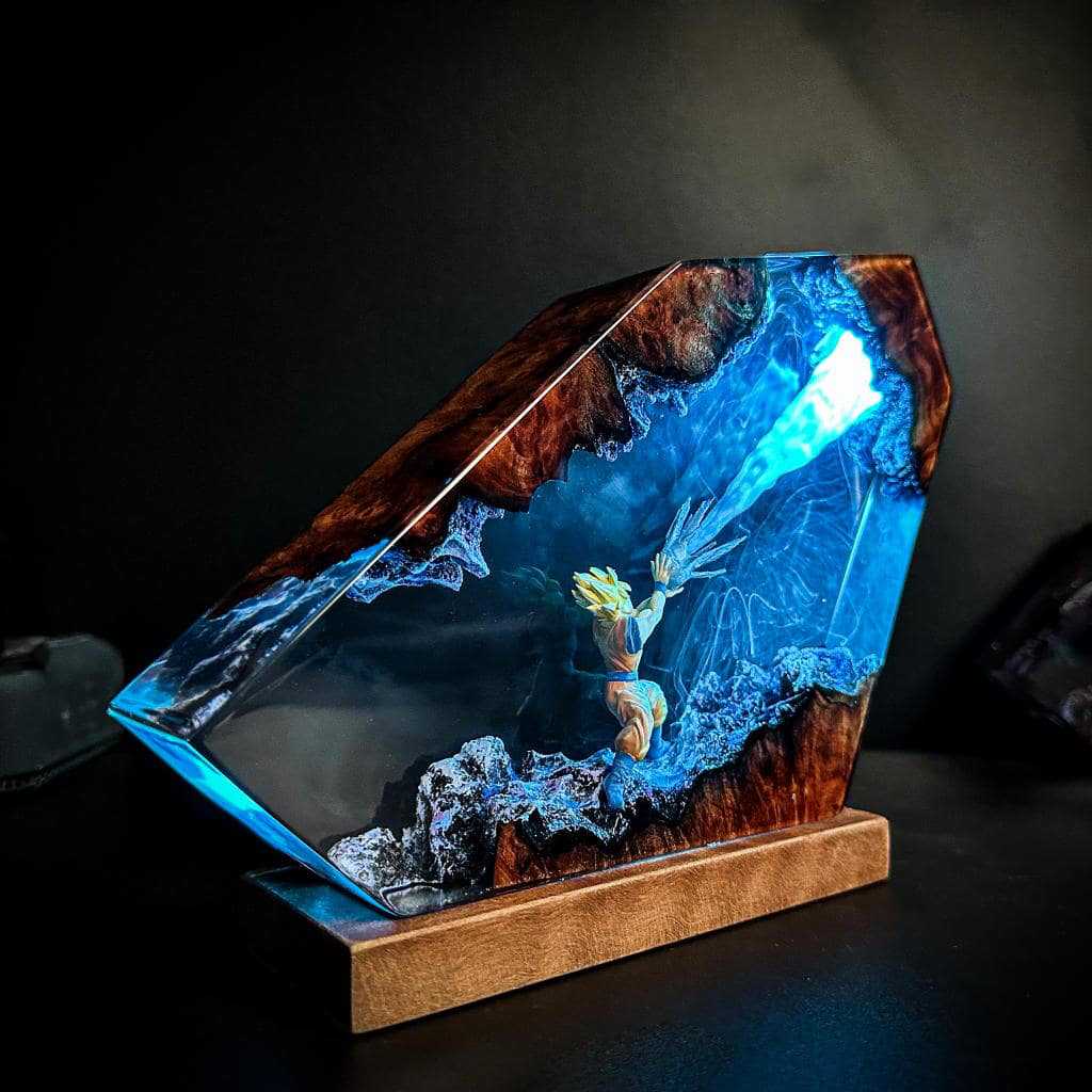 مصباح ليلي LED من الإيبوكسي بت - مراجعة Resin Art Goku وسعره