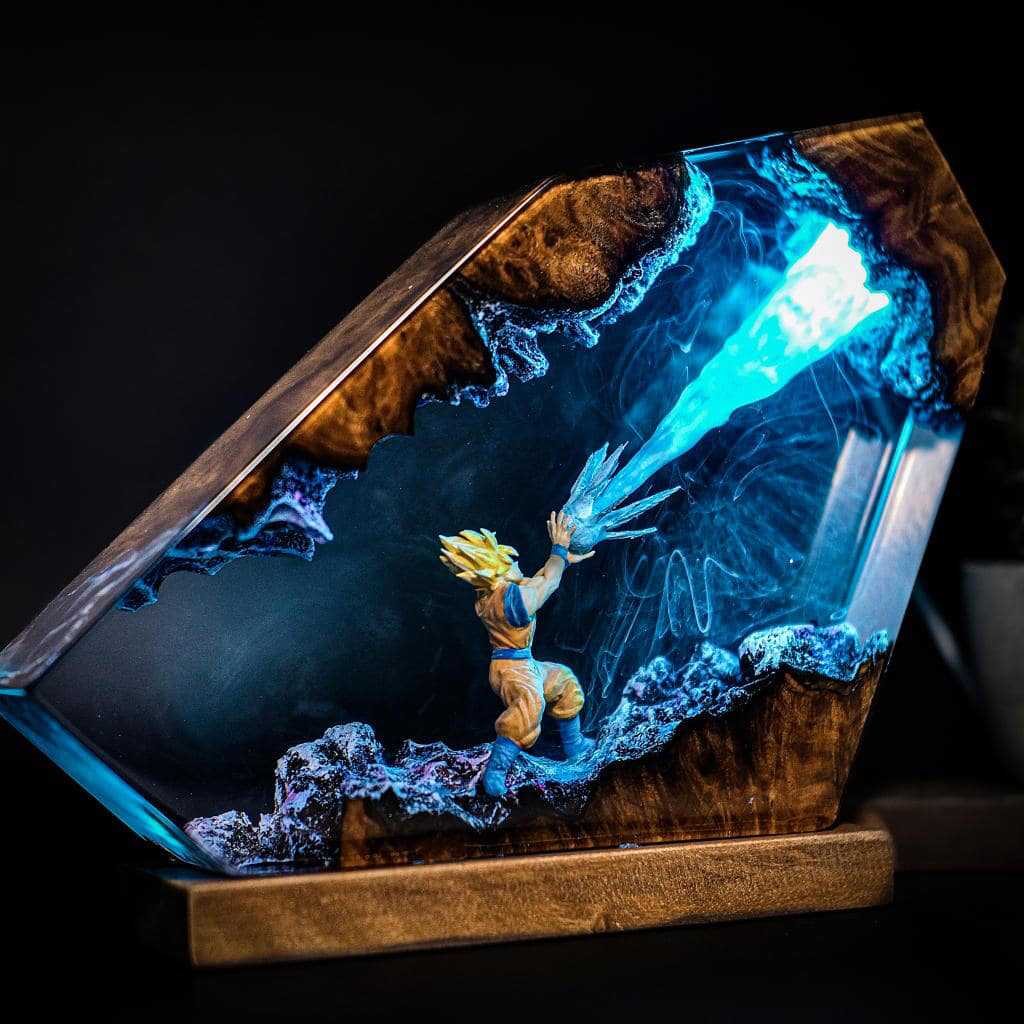 مصباح ليلي LED من الإيبوكسي بت - مراجعة Resin Art Goku وسعره